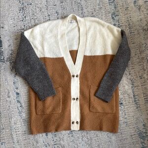 Madewell Womens Colorblock Cardigan Sweater